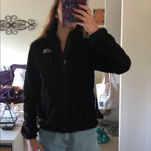 Fuzzy north face jacket